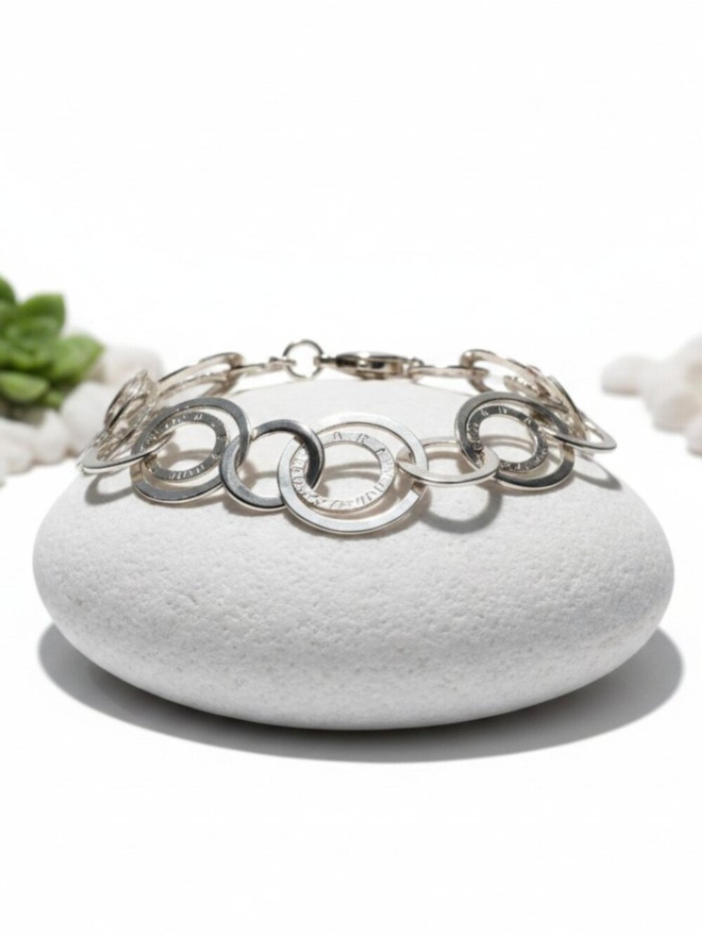 Restored Vintage Mid-Century Modern Sterling Silver Bracelet, 925 Silver, OOAK